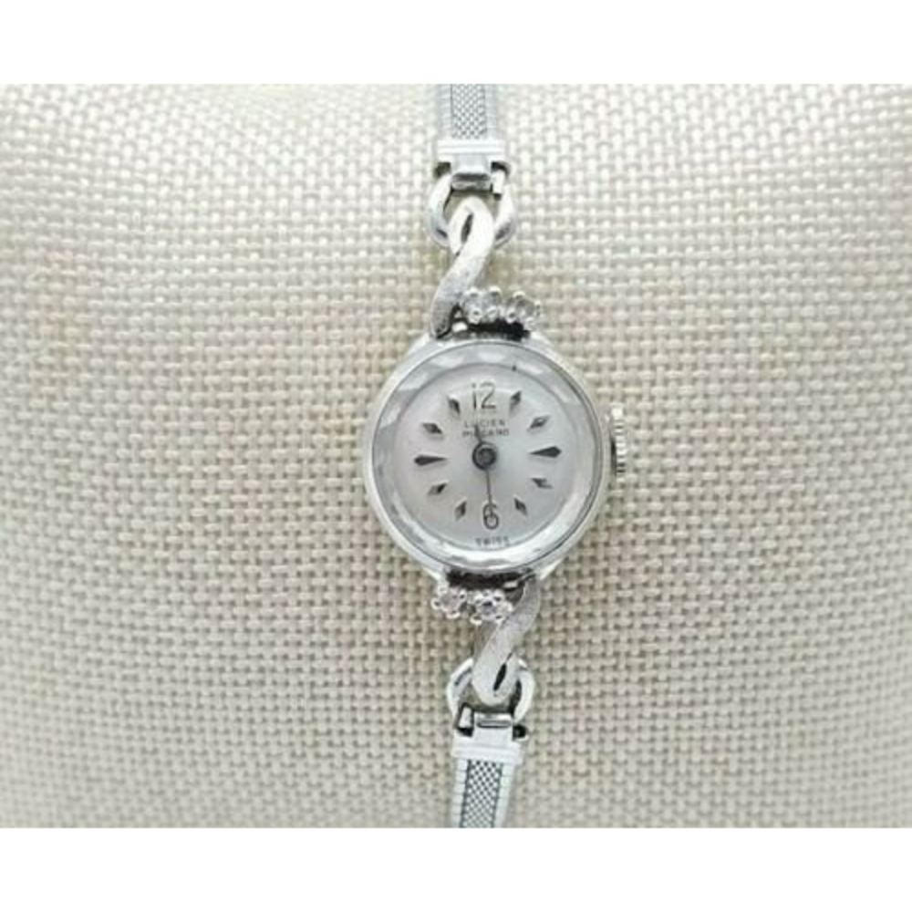 Lucien Piccard 14K white gold ladies watch